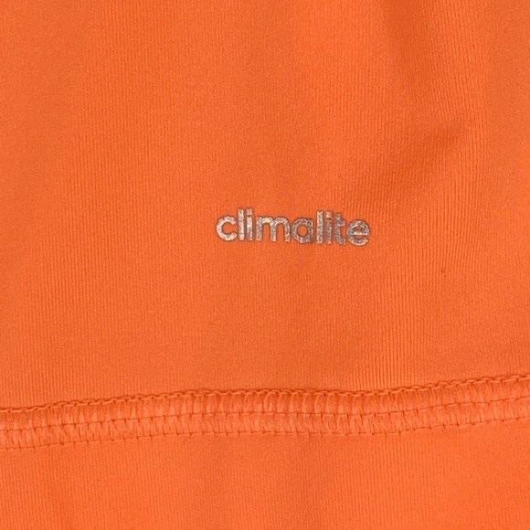 Adidas Neon Orange Climalite V-Neck Tee Women's Size Medium - Picture 3 of 9